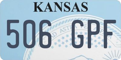 KS license plate 506GPF