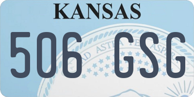 KS license plate 506GSG