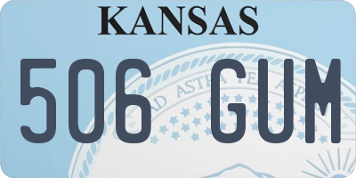 KS license plate 506GUM