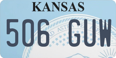 KS license plate 506GUW