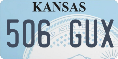 KS license plate 506GUX