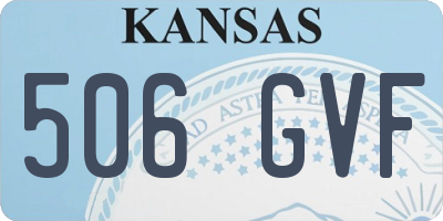 KS license plate 506GVF