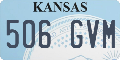 KS license plate 506GVM