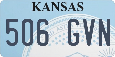 KS license plate 506GVN