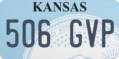KS license plate 506GVP