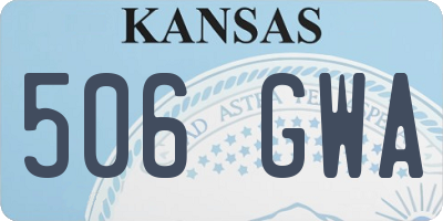 KS license plate 506GWA