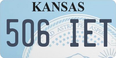 KS license plate 506IET