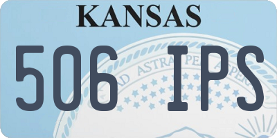 KS license plate 506IPS