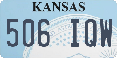 KS license plate 506IQW