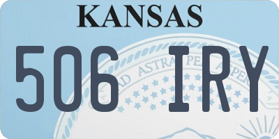KS license plate 506IRY