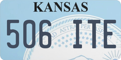 KS license plate 506ITE