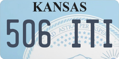 KS license plate 506ITI
