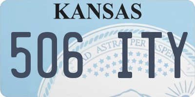KS license plate 506ITY