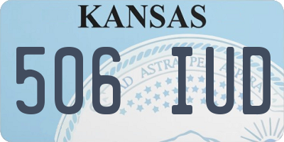 KS license plate 506IUD