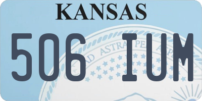 KS license plate 506IUM