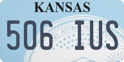 KS license plate 506IUS