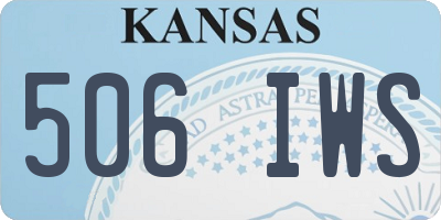 KS license plate 506IWS