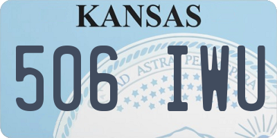 KS license plate 506IWU