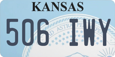 KS license plate 506IWY