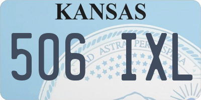 KS license plate 506IXL