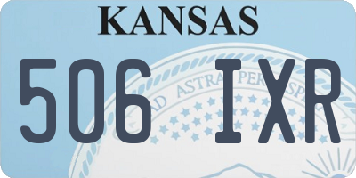 KS license plate 506IXR