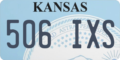 KS license plate 506IXS