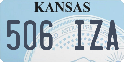 KS license plate 506IZA