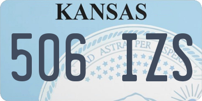 KS license plate 506IZS