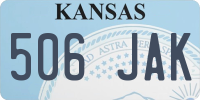 KS license plate 506JAK