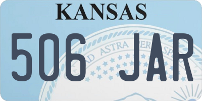 KS license plate 506JAR