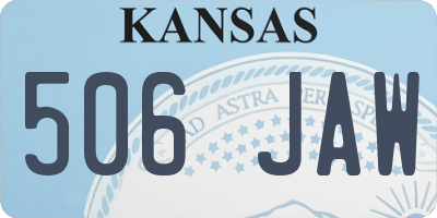 KS license plate 506JAW