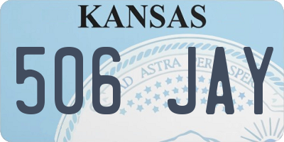 KS license plate 506JAY