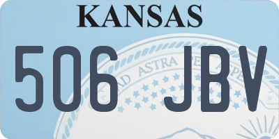 KS license plate 506JBV