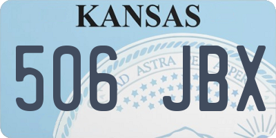KS license plate 506JBX