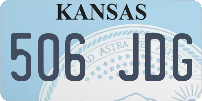 KS license plate 506JDG