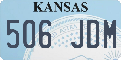 KS license plate 506JDM