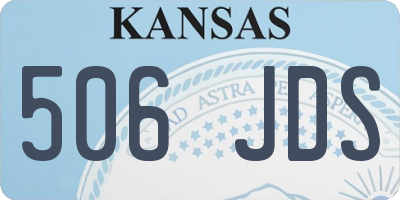 KS license plate 506JDS