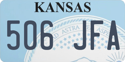 KS license plate 506JFA