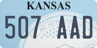 KS license plate 507AAD