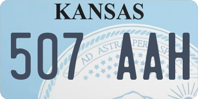 KS license plate 507AAH