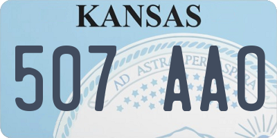 KS license plate 507AAO