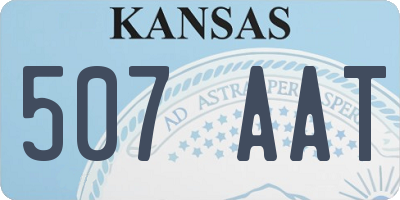 KS license plate 507AAT