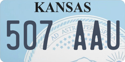 KS license plate 507AAU