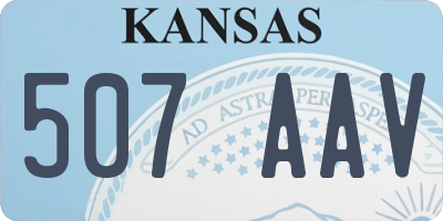 KS license plate 507AAV