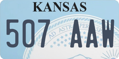 KS license plate 507AAW