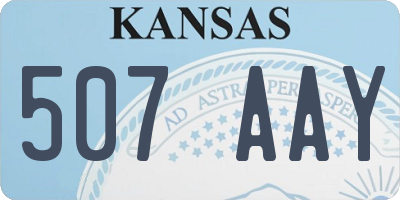 KS license plate 507AAY