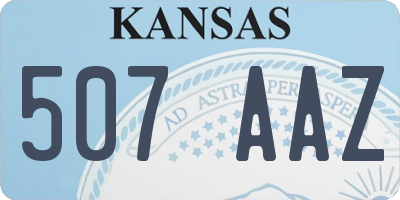 KS license plate 507AAZ