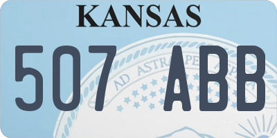 KS license plate 507ABB