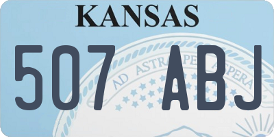 KS license plate 507ABJ