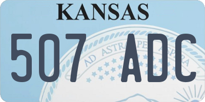 KS license plate 507ADC